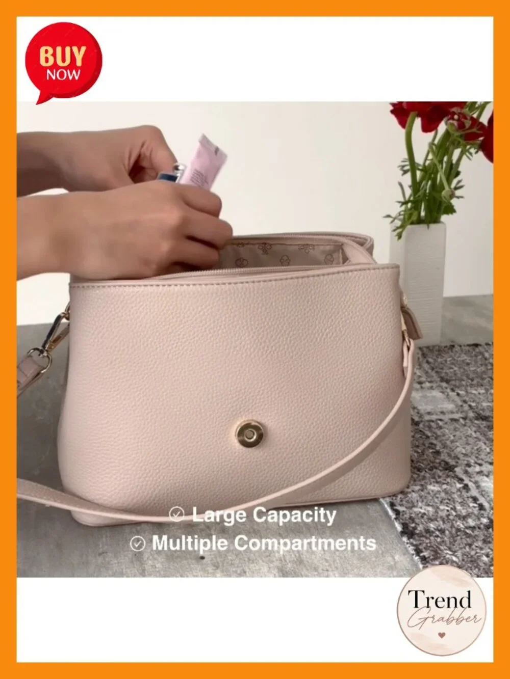 Vegan Leather Bow Purse | Crossbody Satchel Handbag for Women